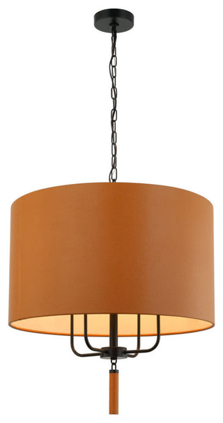 Secret Agent 4-Lt Pendant - Black/Camel Leather