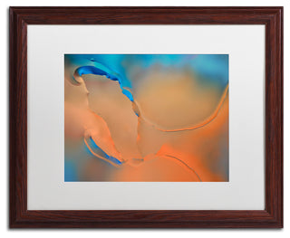 Cora Niele 'Blue and Orange Flow' Matted Framed Art