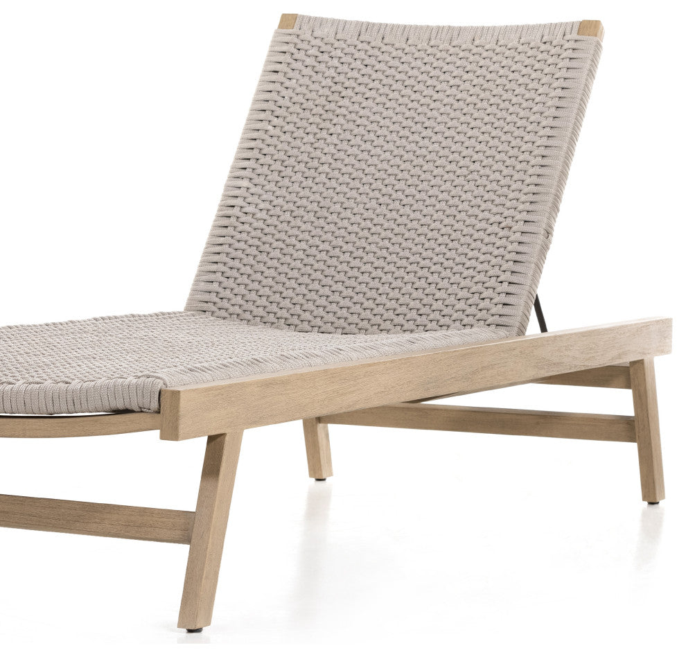 Delano Outdoor Chaise Lounge-Brown