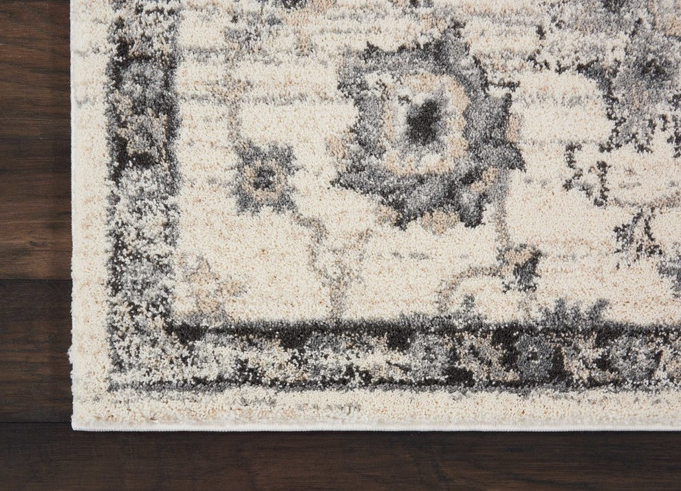 Nourison Fusion Cream/Gray Area Rug, 4'x6'