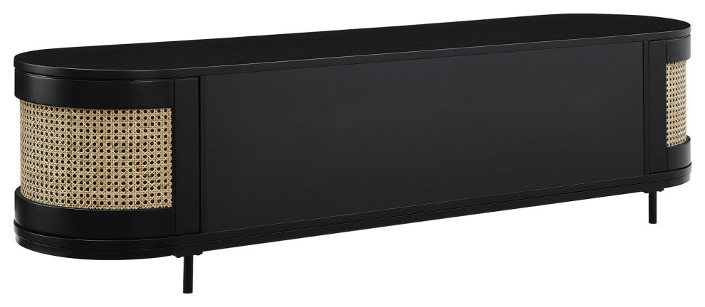 Loft Lyfe Darrius Console, Storage, 2-Door, 70.8Lx17.7Wx18H, Black
