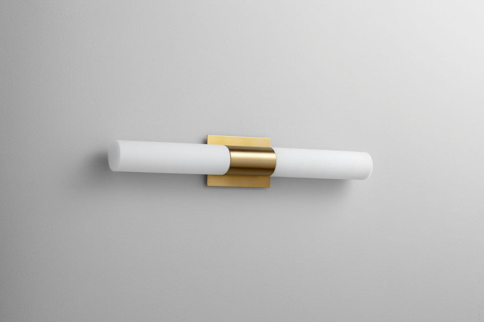 Magneta Bathroom Vanity Light in Aged Brass