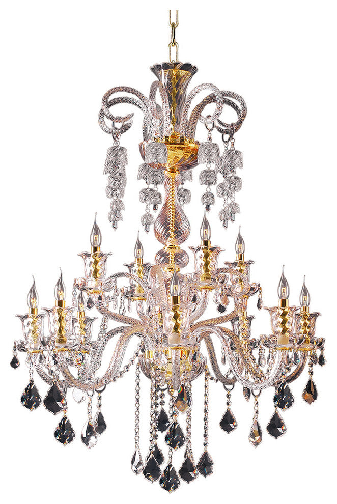 Artistry Lighting Elizabeth Collection Crystal Chandelier 33x40, Gold