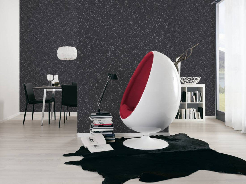 Sample, Modern Textured Wallpaper Featuring Woven Wood, 373945