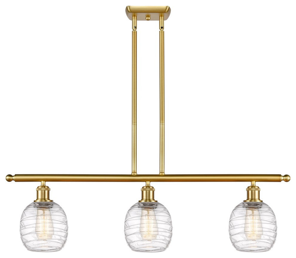 Innovations 516-3I-SG-G1013-LED 3-Light Island Light, Satin Gold