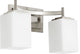 Delta 2-Light Vanity Fixture, Satin Nickel