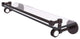 Clearview 22" Gallery Rail Glass Shelf with Dotted Accents, Antique Bronze