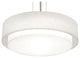 Sanibel 32" LED Pendant, Satin Nickel Finish, Linen White Shade