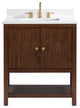 Zoe Vanity Combo, Walnut Collection, 31"