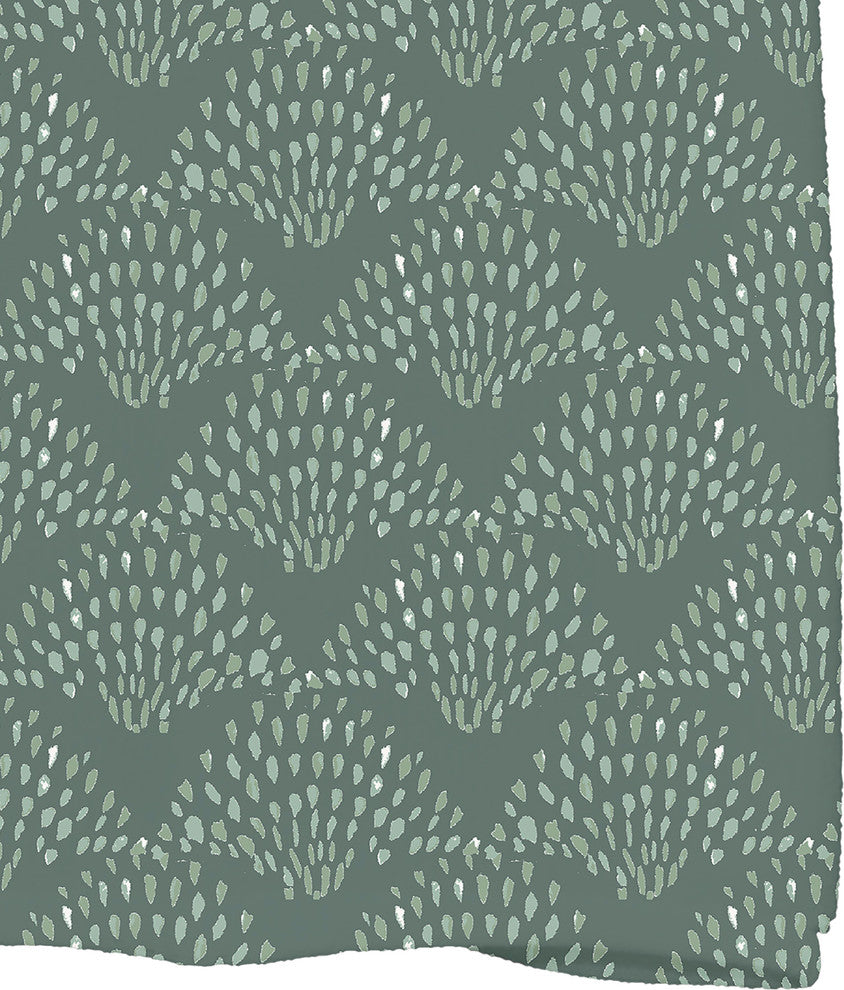 Fan Dance 18"x30" Green Geometric Print Hand Towel