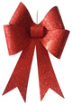 18" PVC Bow-Red Glitter