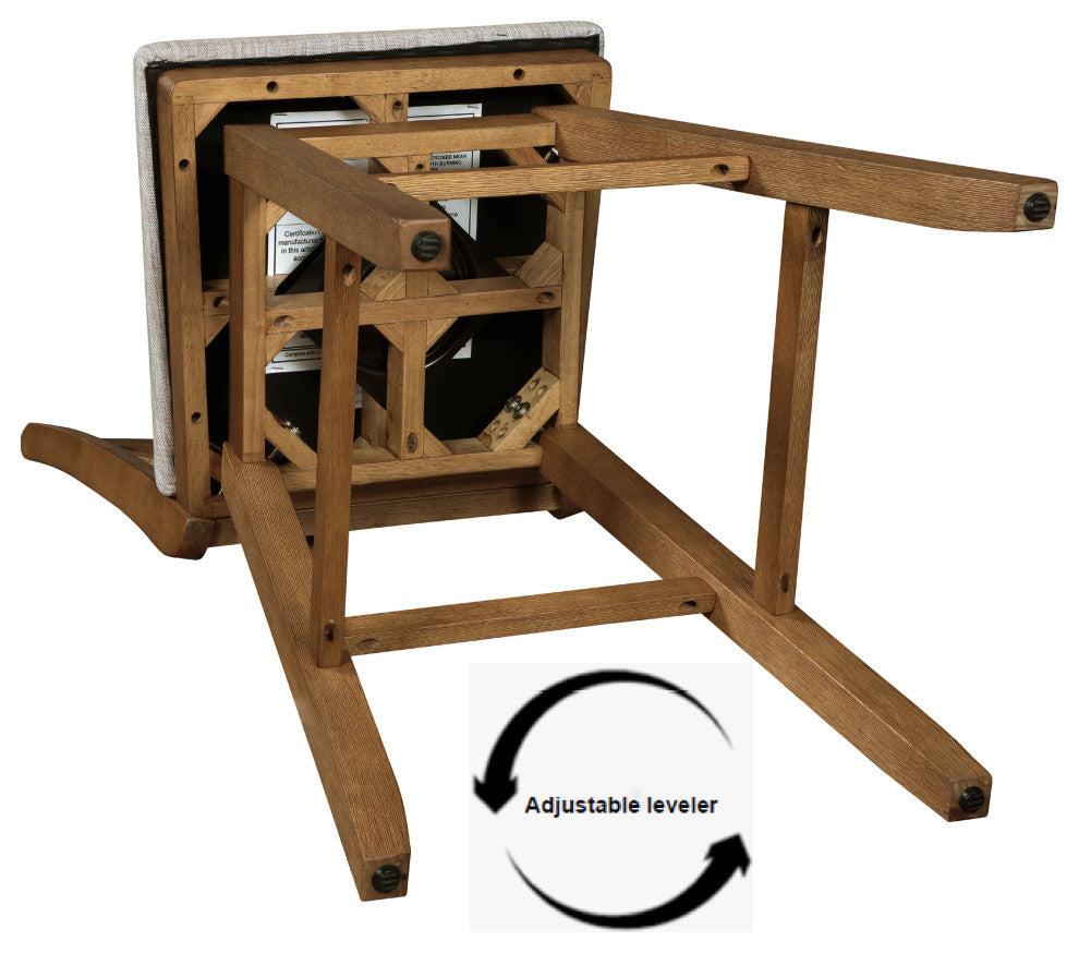 Brookline Oak High Back Wood Bar Stool, 42.5 in.
