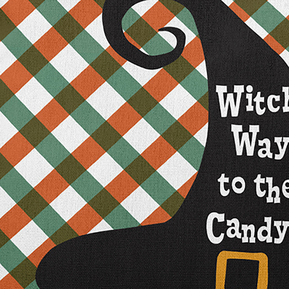 Witch Way to the Candy Accent Pillow, Nutmeg, 14"x20"