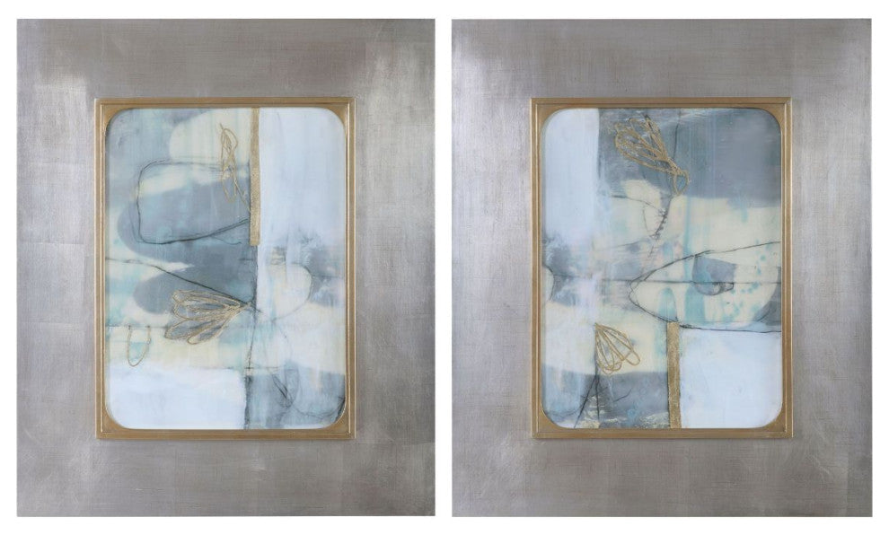 Uttermost Gilded Whimsy Abstract Prints, Set of 2