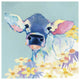 "Bessie with Flowers on Teal" Digital Paper Print by Avery Tillmon, 38"x38"