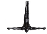 7" Black Diver Resin Wall Decor