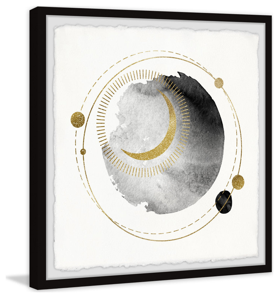 "Revolving Moon" Framed Painting Print, 24x24