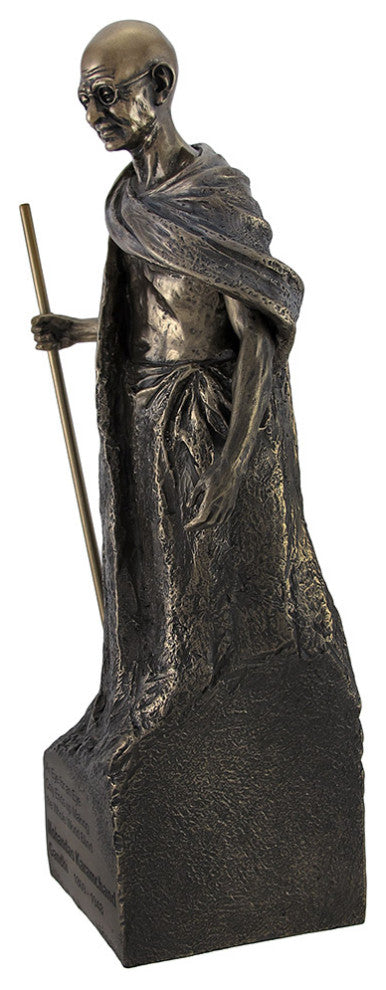 Bronzed Mohandas Mahatma Gandhi Statue