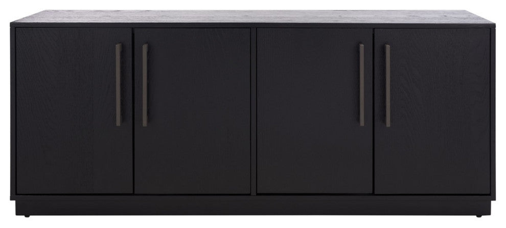 Safavieh Couture Mallory 4 Door Media Stand, Black