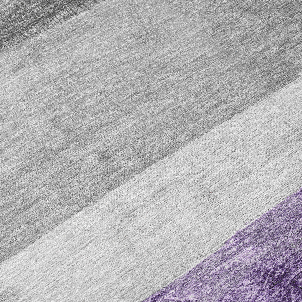 Machine Washable Indoor/Outdoor Chantille ACN1883 Violet 8' x 8' Round Rug