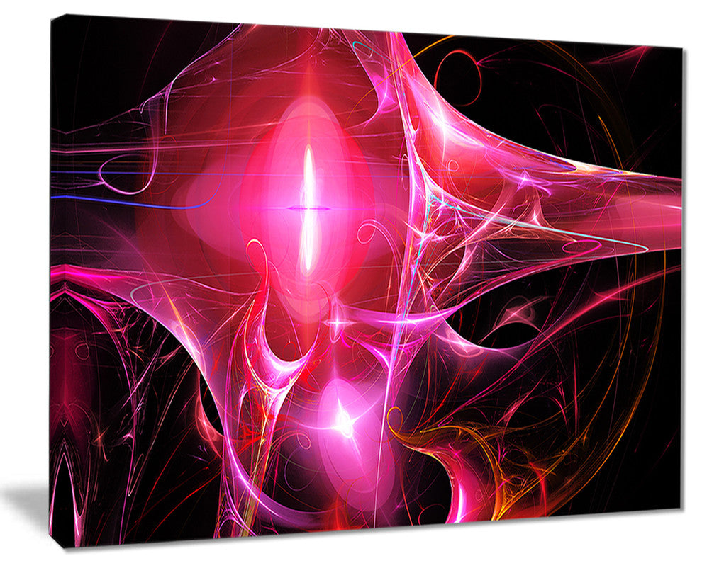 "Red Bright Candle" Abstract Digital Art Canvas Print