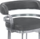 Prinz Stainless Steel Swivel Bar Stool, Gray, Counter Height