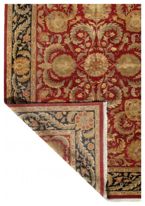 Red Color Fine Hand Knotted Agra 12'x17'11''