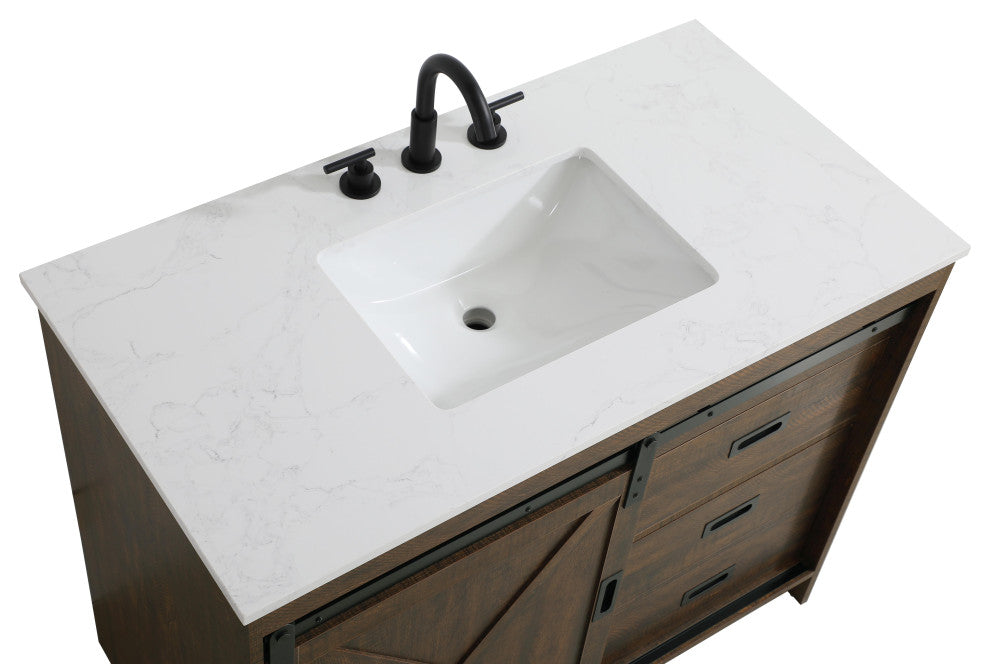 Home Living 42" Single Bathroom Vanity, Expresso
