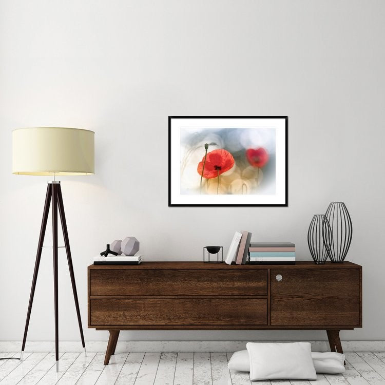 "Morning Poppies" Framed Digital Print by Steve Moore, 38"x29"