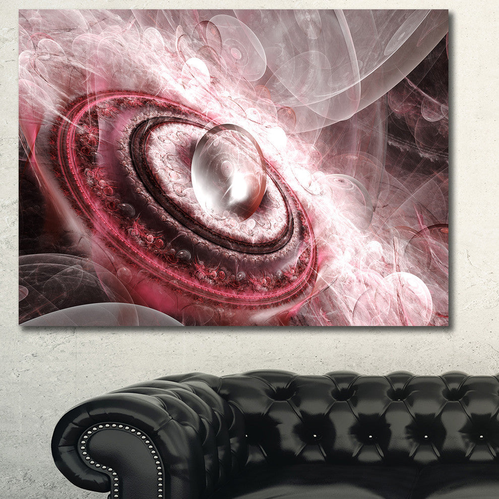 Crystal Rotating Flying Saucer, Floral Canvas Art Print, 40"x30"