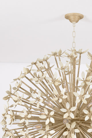 Corbett Lighting Corfu Chandelier, Ivory Coco, 40"Dx39.75"H