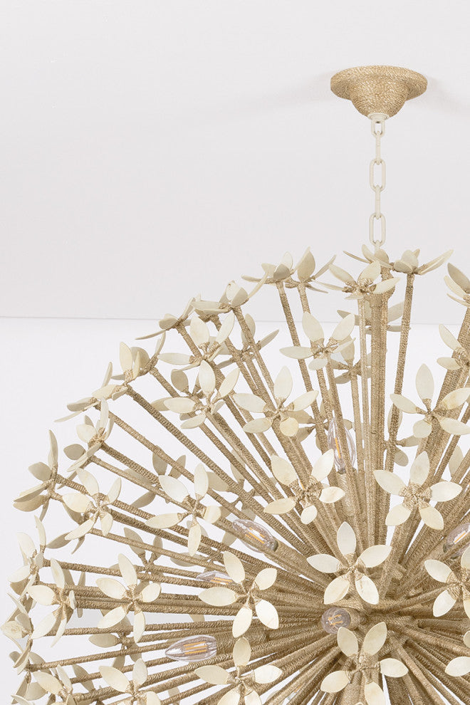 Corbett Lighting Corfu Chandelier, Ivory Coco, 40"Dx39.75"H