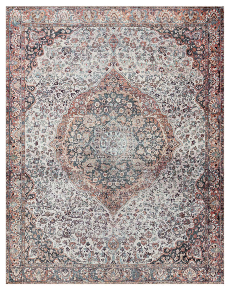 Durable Printed Wynter Area Rug by Loloi, Red/Multi, 2'-3" X 3'-9"