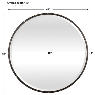 New Uttermost Benedo Round Mirror