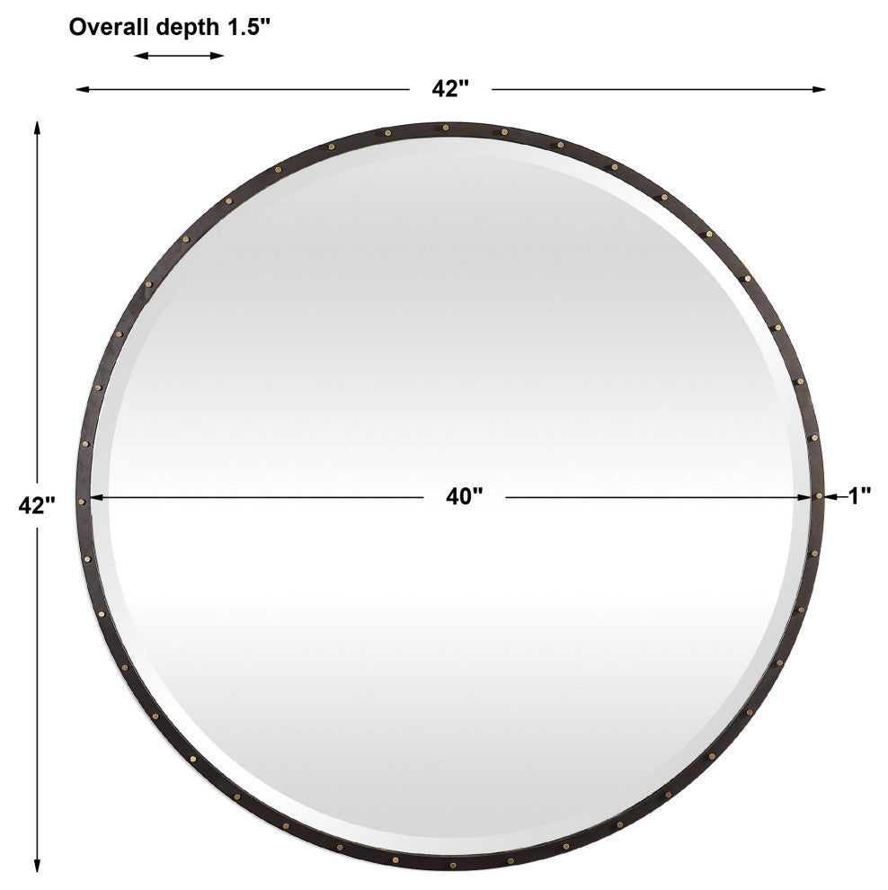 New Uttermost Benedo Round Mirror