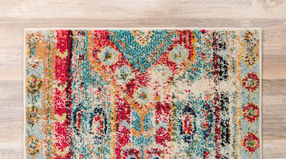 Unique Loom Blue Yellowstone Sedona 2' 2 x 6' 7 Runner Rug