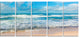 "Indian Ocean Panoramic View" Seashore Canvas Art, 5 Panels, 60"x28"