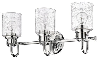 Zlite 340-3V-CH 3-Light Vanity, Clear Seeded