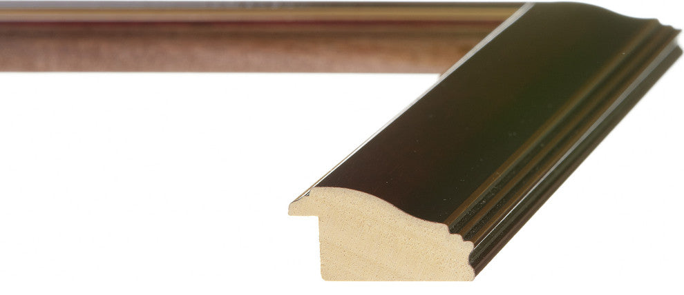 Mahogany Lacquer With Gold Picture Frame, 1-5/8", Easle Back, 4 x 6