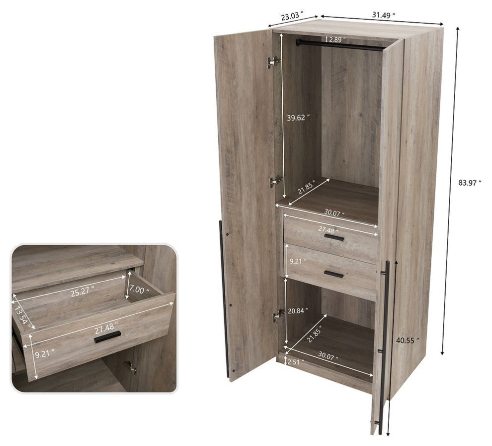 Manhattan Comfort Lee Wardrobe Closet 2.0