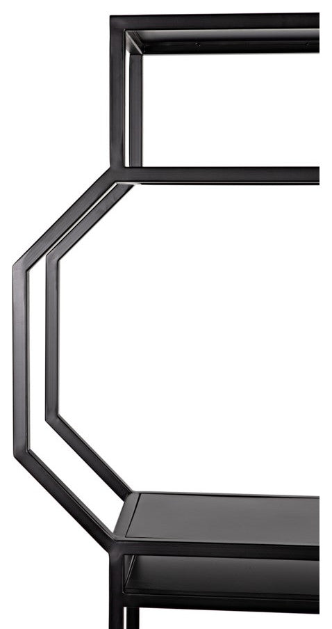Downtown B Bookcase, Black Metal