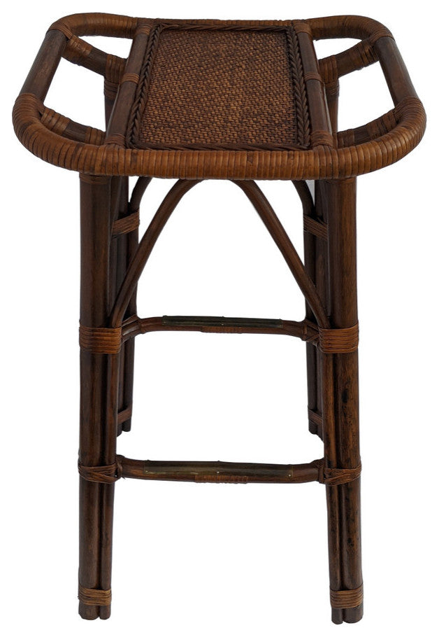 Oriental Rattan Backless Bar Stool Counter Height