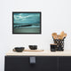 Blue Morning at Rehoboth Coastal Landscape Framed Photo Paper Wall Art Prints, Black, 12" X 16"