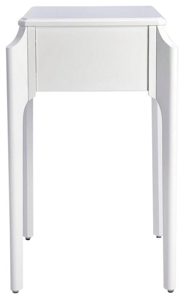 Wilshire Glossy White Nightstand With Storage