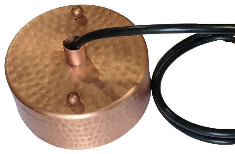 SoLuna Copper Pendant Light, Globe, Matte Copper, Small