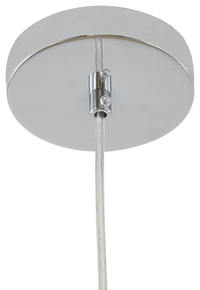 Distorted Glass Single Pendant Light Fixture, Amber