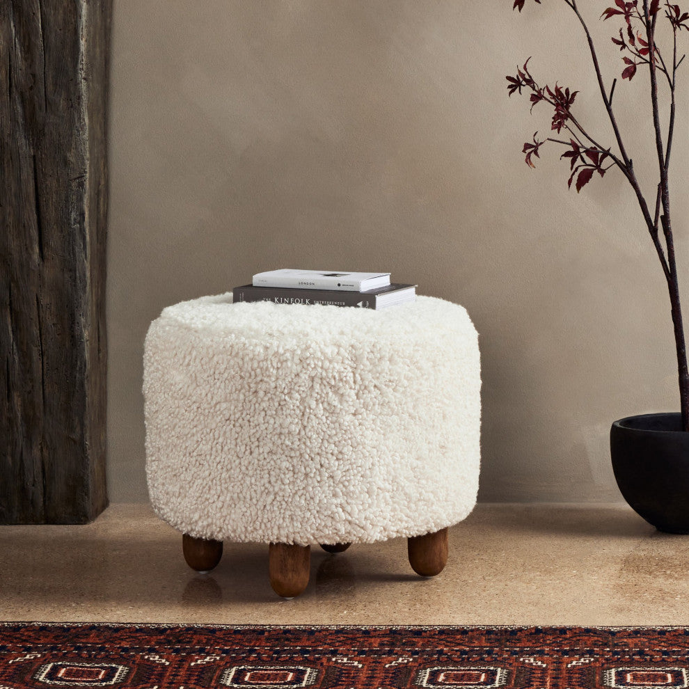 Aniston Ottoman, 23" Andes Natural, Distressed Natural