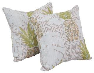 17" Jacquard Throw Pillows With Inserts, Set of 2, Zeena Blush