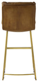 Acme Alsey Bar Chair 1PC Saddle Brown Top Grain Leather