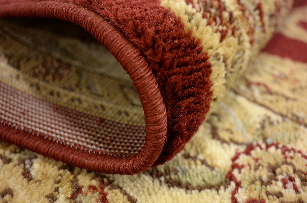 Unique Loom Red Reddington Voyage 4' 0 x 4' 0 Square Rug